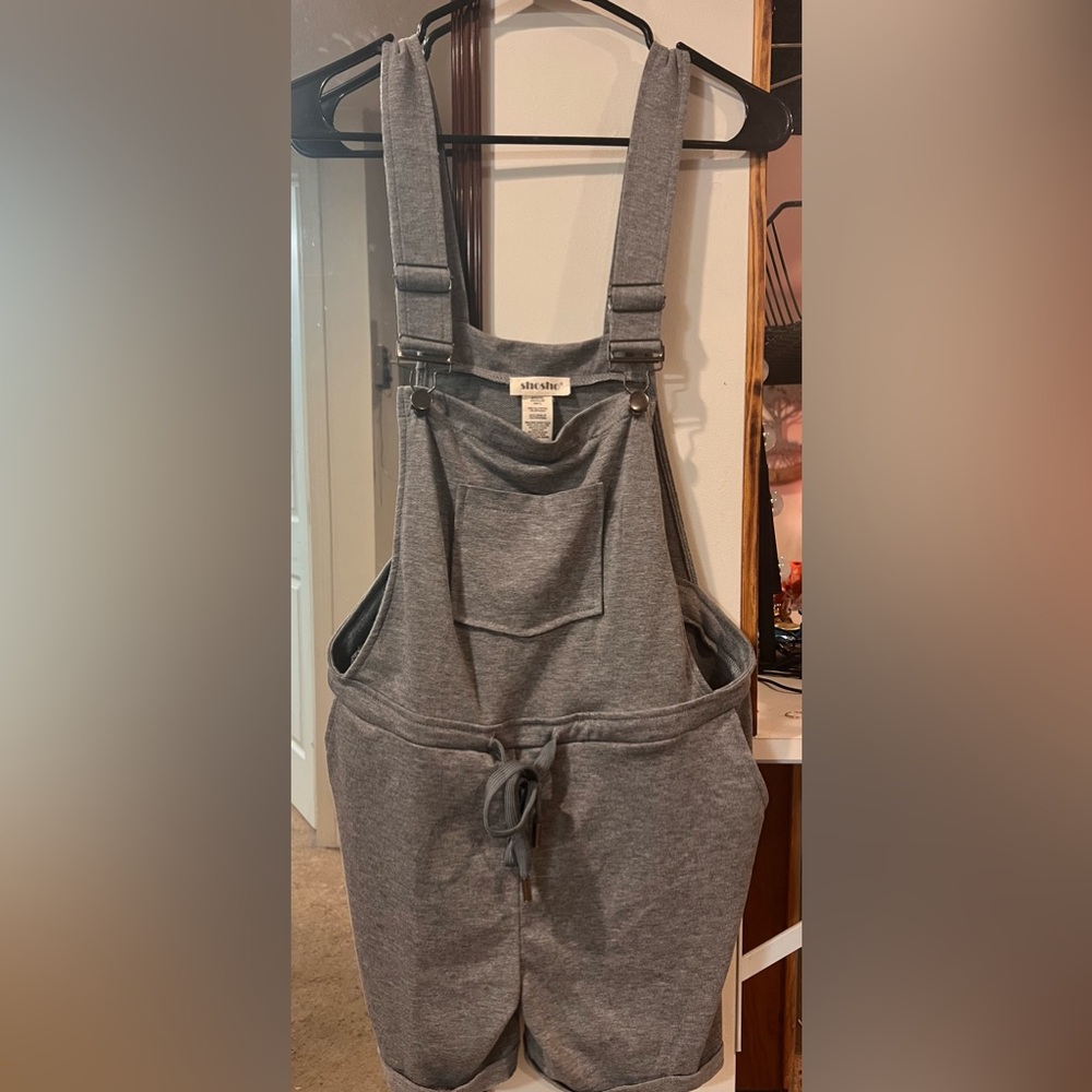 Cozy overall shorts
